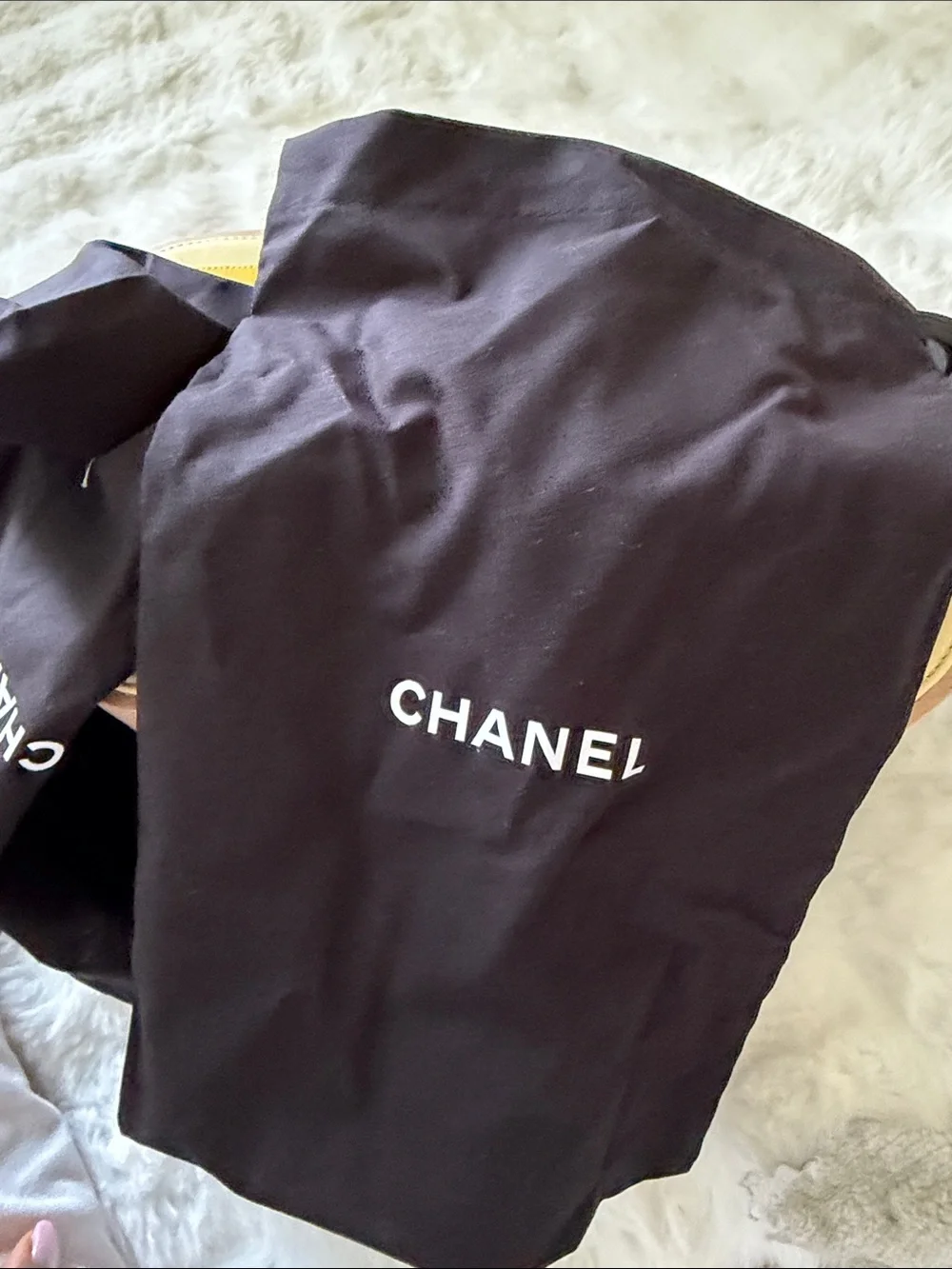 CHANEL Quilted Slide Mules in Pale Yellow